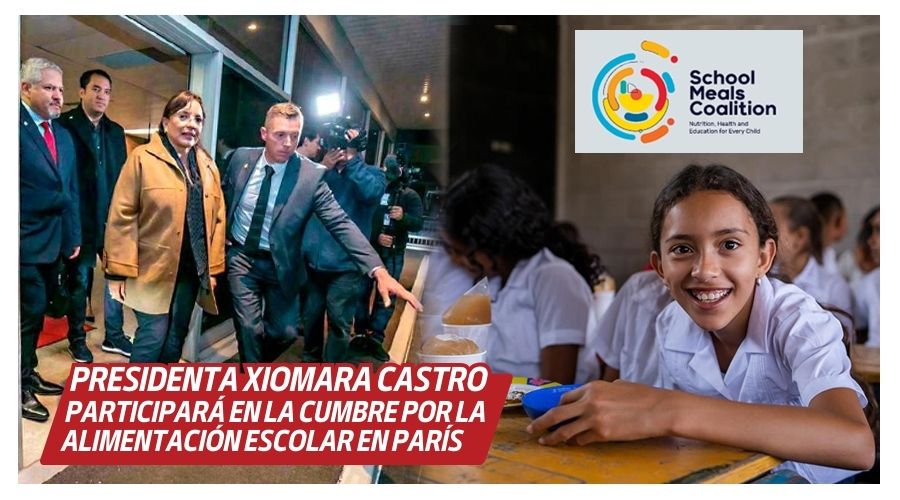 ¡Xiomara Castro brilla en París! Participando en la cumbre por la alimentación escolar.