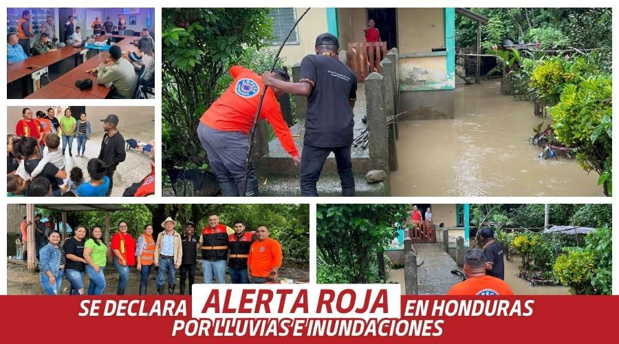 Se declara ALERTA ROJA en Honduras por lluvias e inundaciones