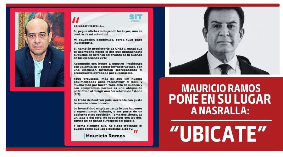 Mauricio Ramos pone en su lugar a Nasralla: “Ubicate”
