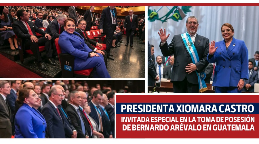 Presidenta Xiomara invitada especial en la toma de posesión de Arévalo en Guatemala