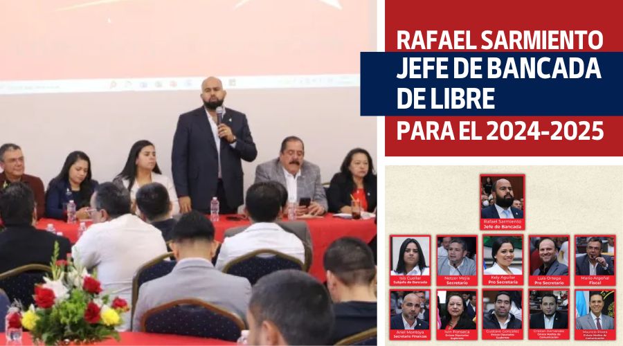 Rafael Sarmiento jefe de bancada de Libre para el 2024-2025