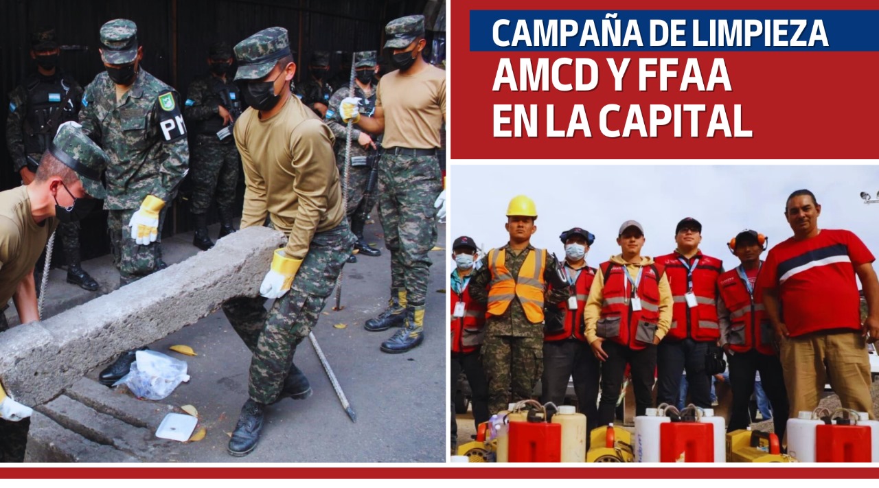 Campaña de limpieza   AMCD Y FFAA en la Capital