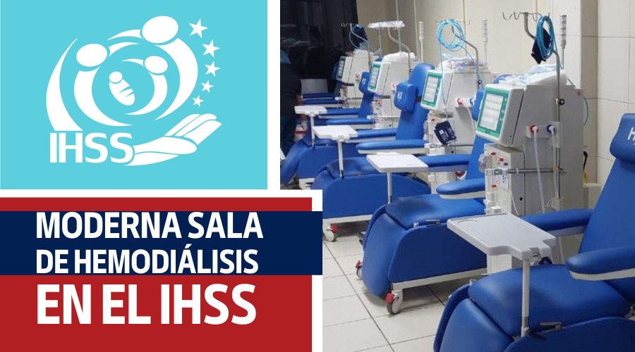 Moderna sala de Hemodiálisis en el IHSS