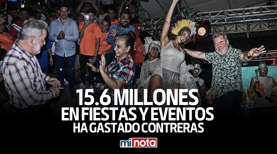 15.6 millones en fiestas y eventos ha gastado Contreras