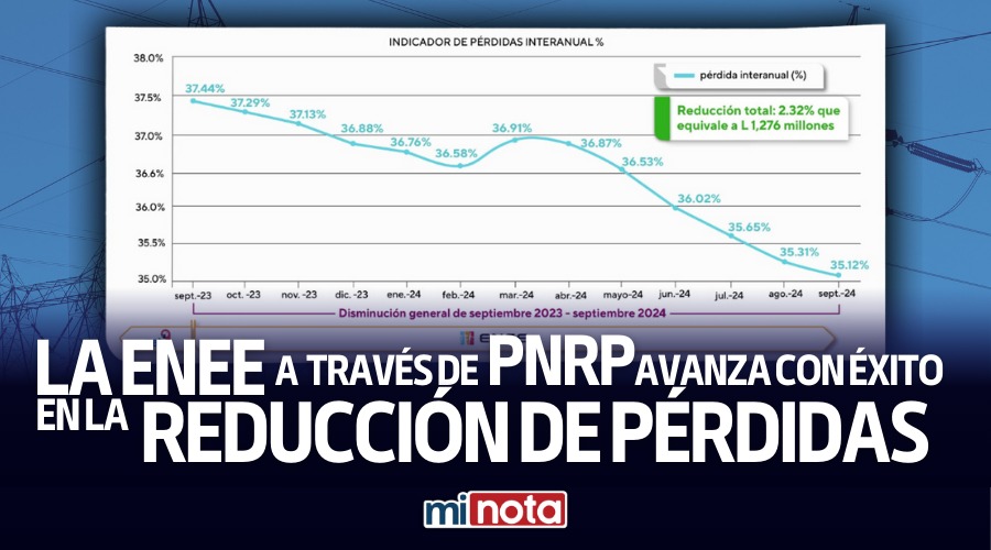 ENEE a través del PNRP avanza con éxito en la reducción de pérdida