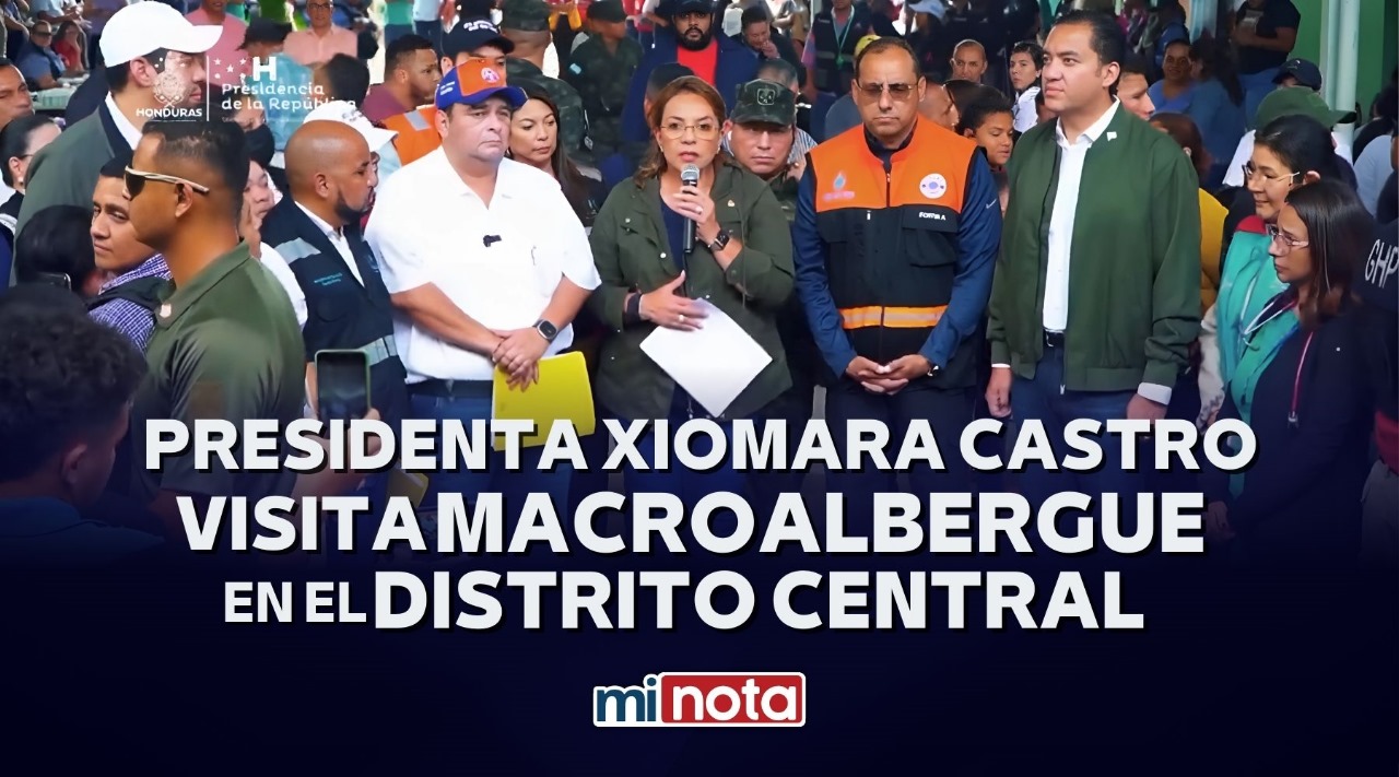 Xiomara Castro visita macroalbergue en el Distrito Central