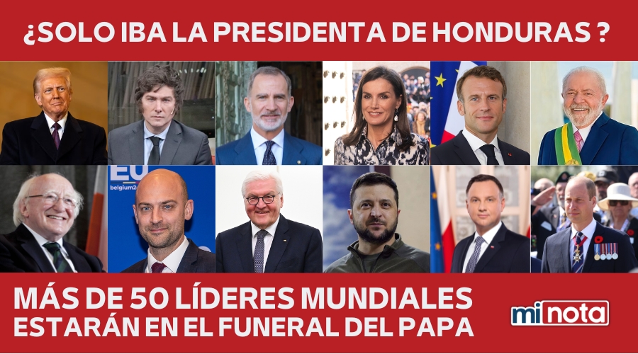 ¿Solo iba la presidenta de Honduras al funeral del Papa?