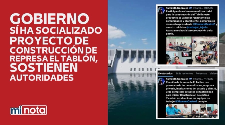 Gobierno sí ha socializado proyecto de construcción de represa El Tablón, sostienen autoridades