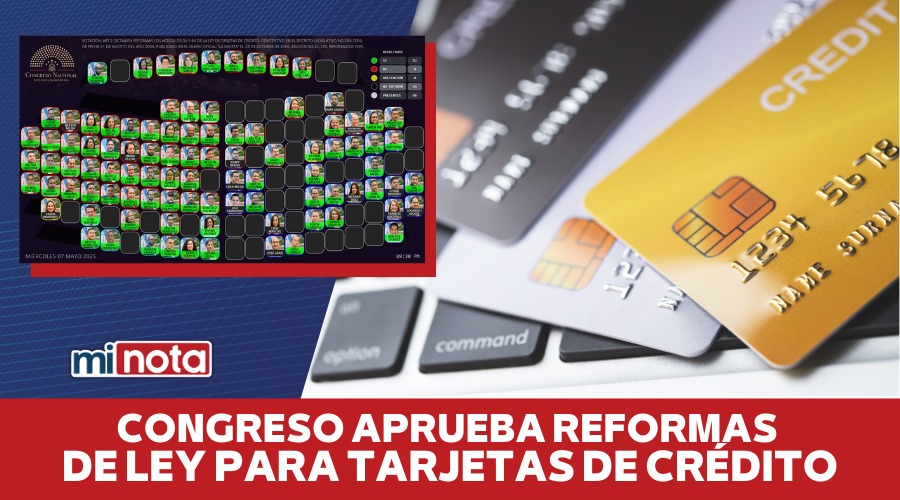 CONGRESO APRUEBA REFORMAS DE LEY PARA TARJETAS DE CRÉDITO
