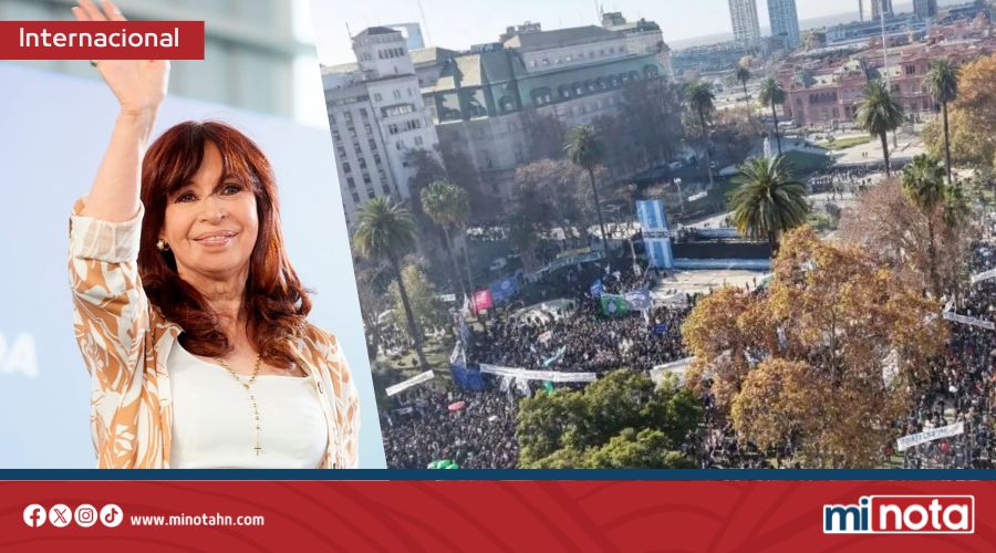 Plaza de Mayo recibe masiva movilización peronista en defensa de Cristina Kirchner