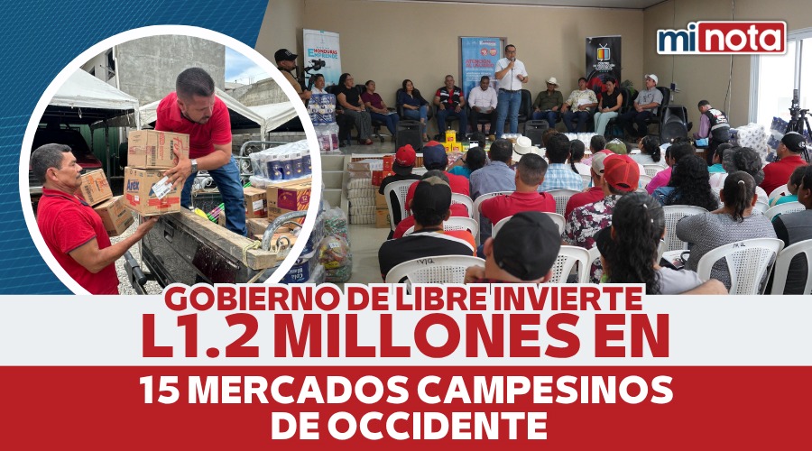 Gobierno de LIBRE invierte L1.2 millones en 15 mercados campesinos de occidente
