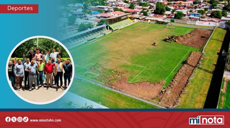 CONDEPOR REINICIA OBRAS EN EL ESTADIO HUMBERTO MICHELETTI DE EL PROGRESO