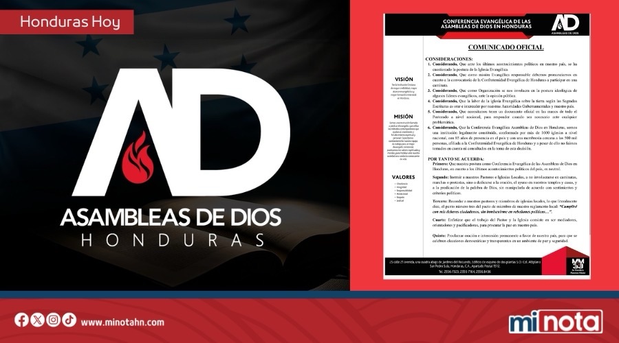 Otro sector religioso rechaza uso político de la fe en Honduras