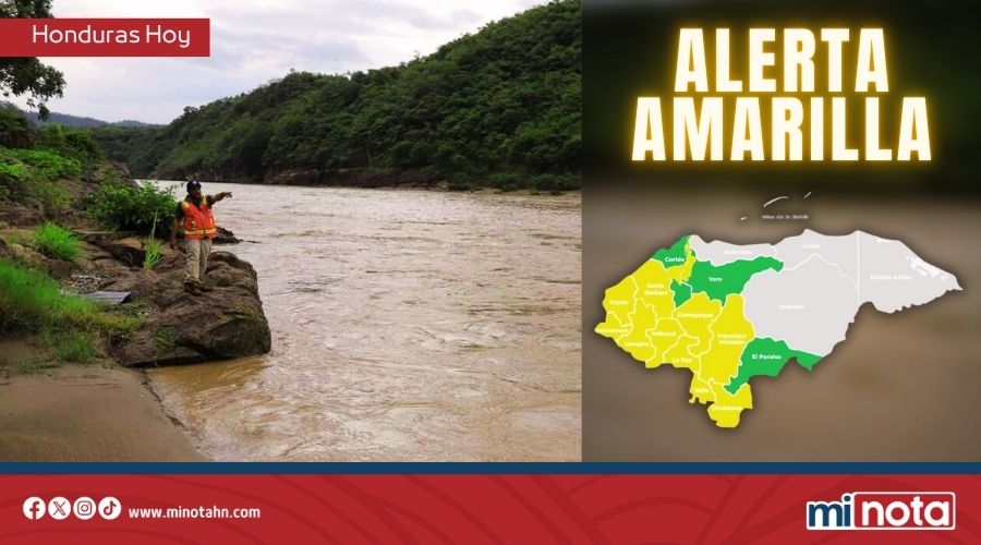 COPECO ELEVA A ALERTA AMARILLA A 10 DEPARTAMENTOS DE HONDURAS
