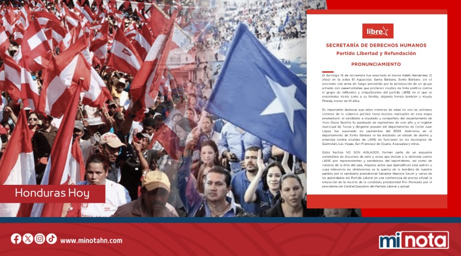 CUATRO ATENTADOS CONTRA MILITANCIA DE LIBRE EN SANTA BÁRBARA REFLEJAN ODIO DEL BIPARTIDISMO