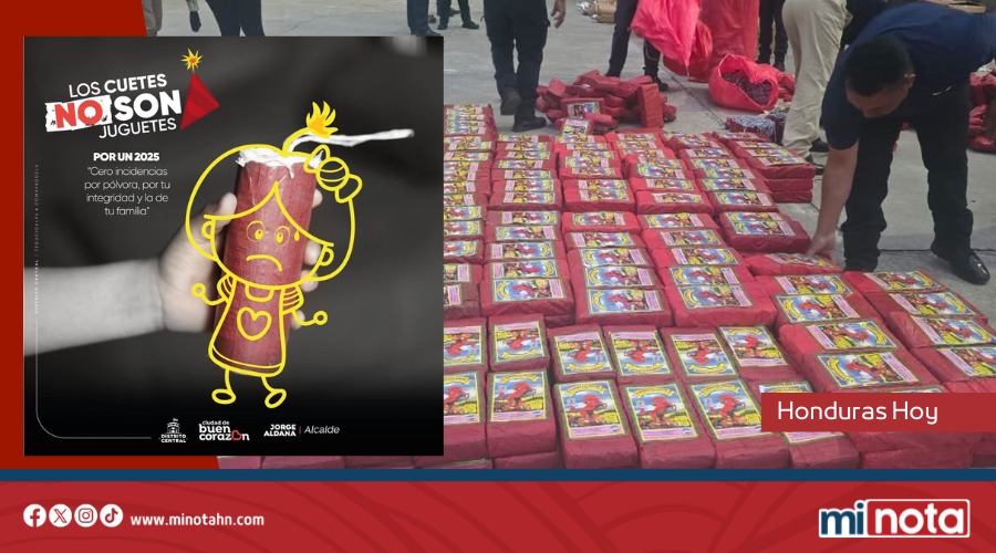 ALCALDÍA DEL DISTRITO CENTRAL LANZA CAMPAÑA CONTRA EL USO DE PÓLVORA EN NAVIDAD