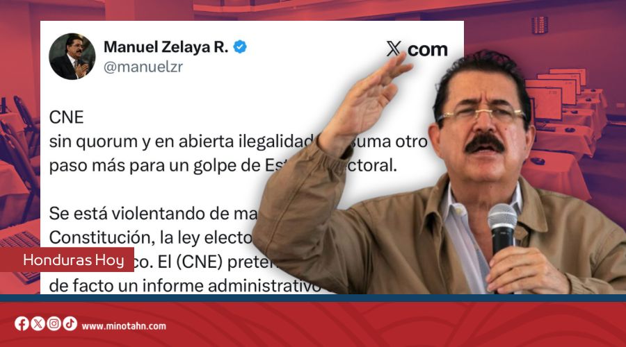 MANUEL ZELAYA DENUNCIA ILEGALIDAD DEL CNE Y Y VIOLACIÓN A LA CONSTITUCIÓN