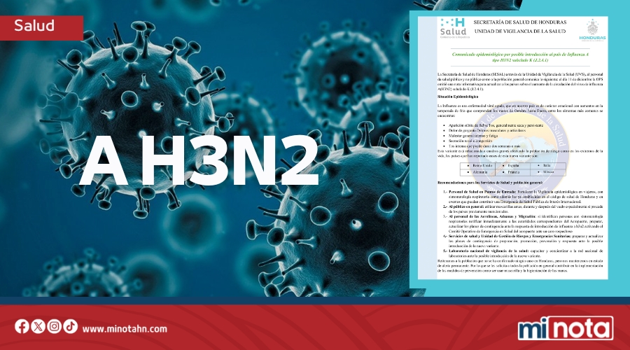 Honduras alerta por nueva variante de influenza A H3N2