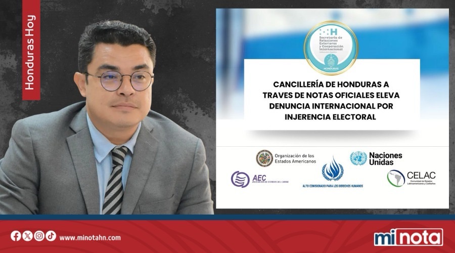 CANCILLERÍA DE HONDURAS DENUNCIA ANTE ORGANISMOS INTERNACIONALES INJERENCIA ELECTORAL